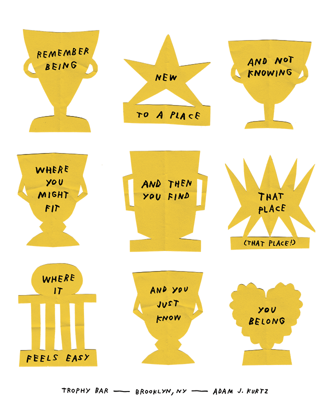 Adam J. Kurtz x NYC Trophy Bar